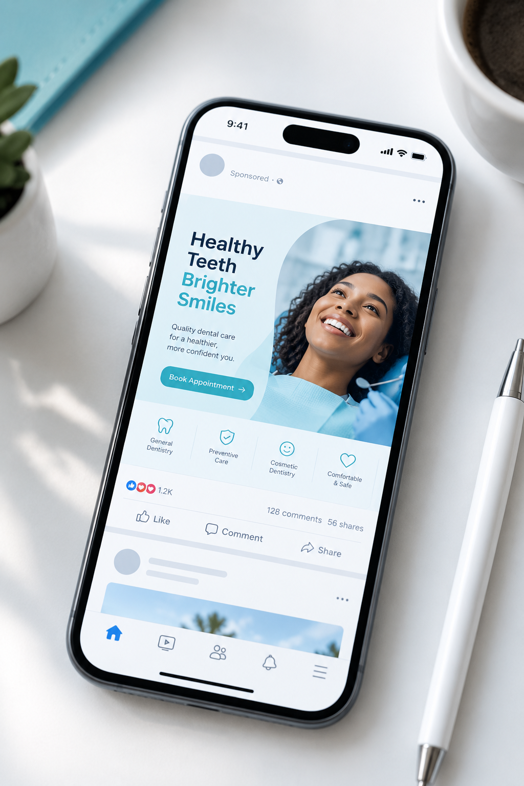Example of a Facebook ad for a patient campaign